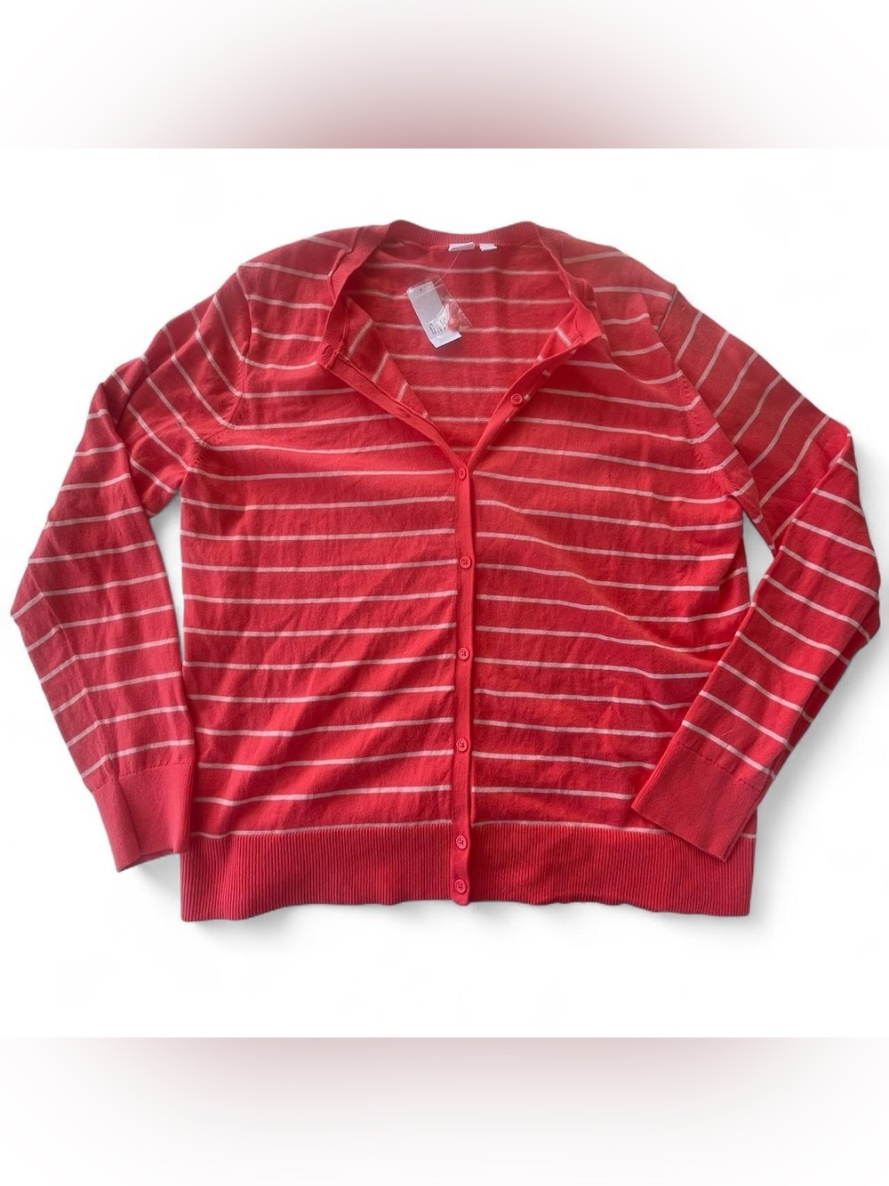 NWT Gap Factory Striped Button-Front Cardigan Sweater XXL Cozy Knit Layer